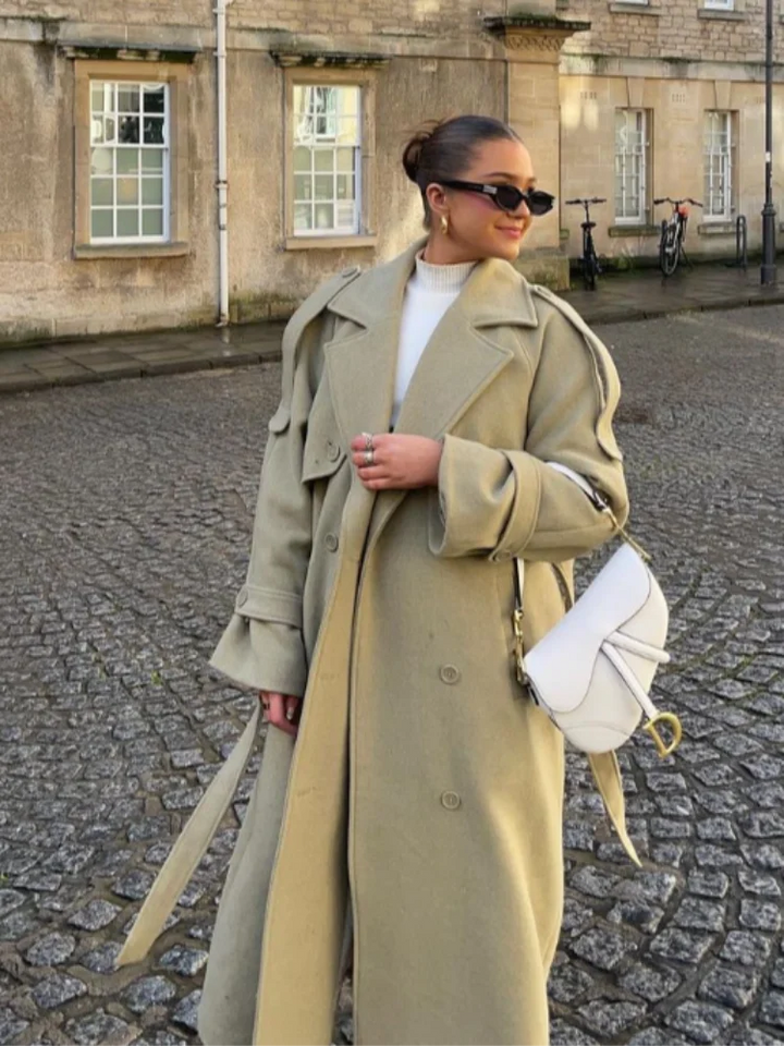 ELEGANT LONG WOOLEN COAT