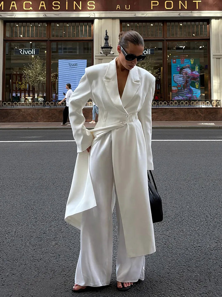 LONG FUR LAPEL COAT