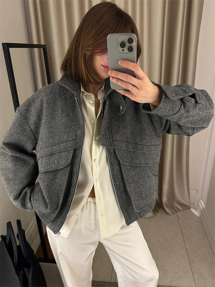 STREETWEAR ZIP-UP CROP COAT