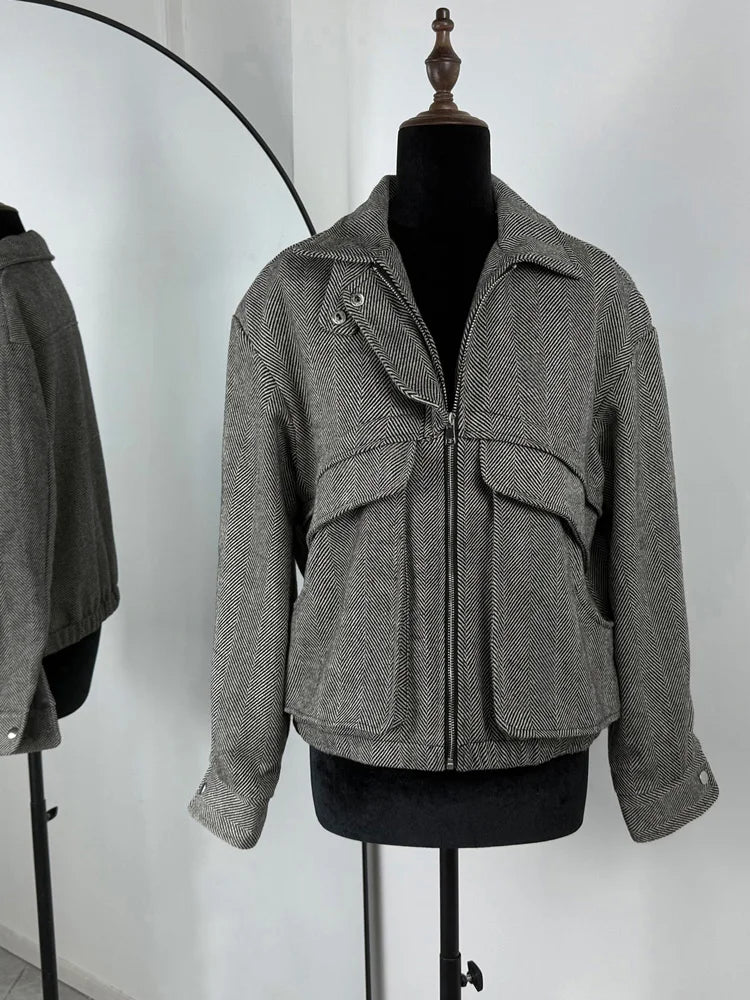 STREETWEAR ZIP-UP CROP COAT