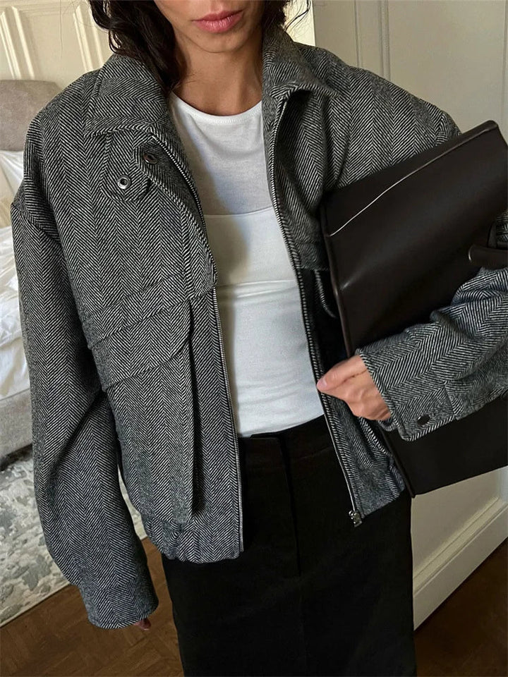 STREETWEAR ZIP-UP CROP COAT