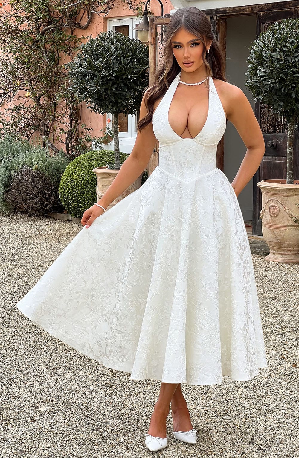 Catalina Romantic Midi Jurk