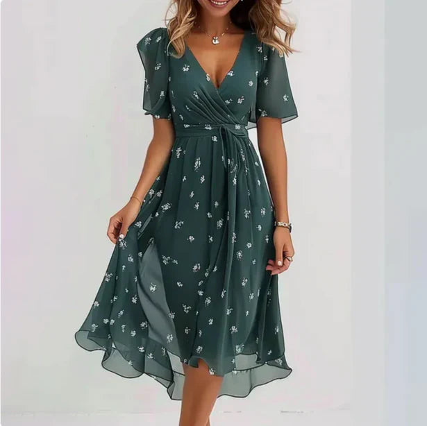 Isabella™  |  Elegante Zomerse Jurk met V-Halslijn