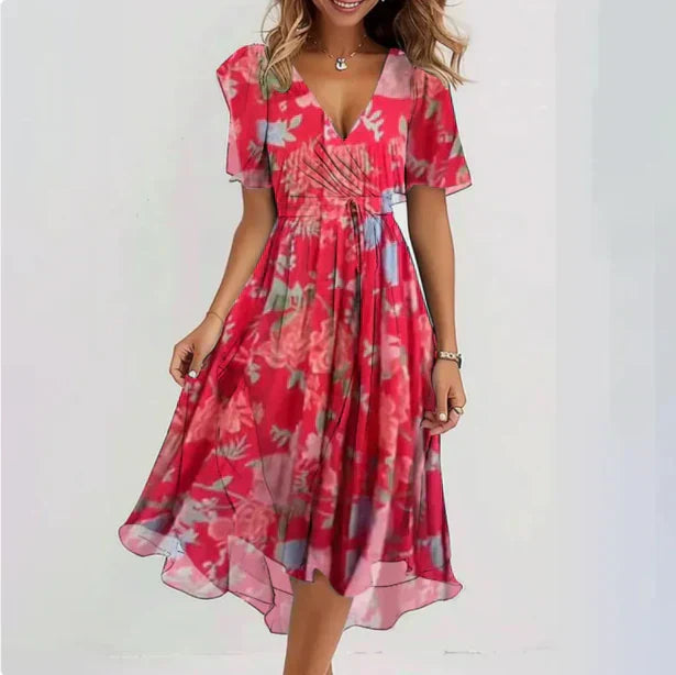 Isabella™  |  Elegante Zomerse Jurk met V-Halslijn